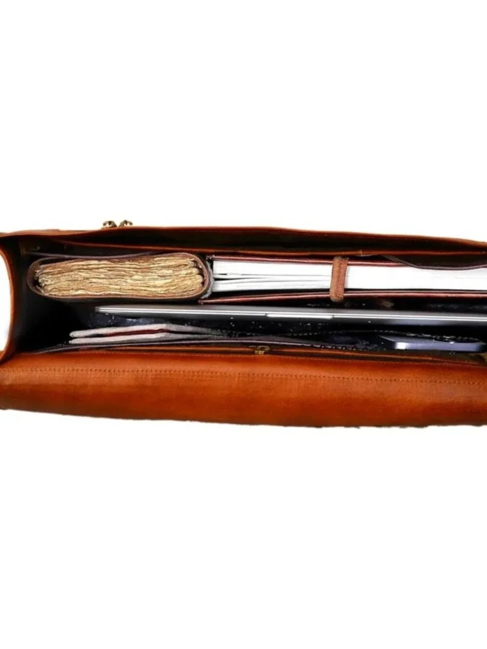 Men's Brown Genuine Leather Vintage Adjustable Strap Stylish Messenger Hand Bag